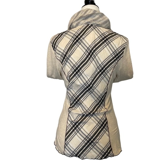 ELISA CAVALETTI Plaid High Collar Blouse - Picture 3 of 15